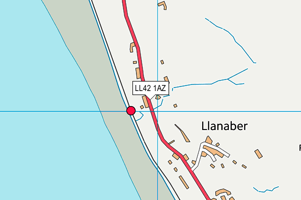 LL42 1AZ map - OS VectorMap District (Ordnance Survey)