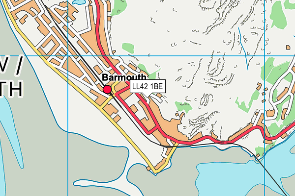LL42 1BE map - OS VectorMap District (Ordnance Survey)