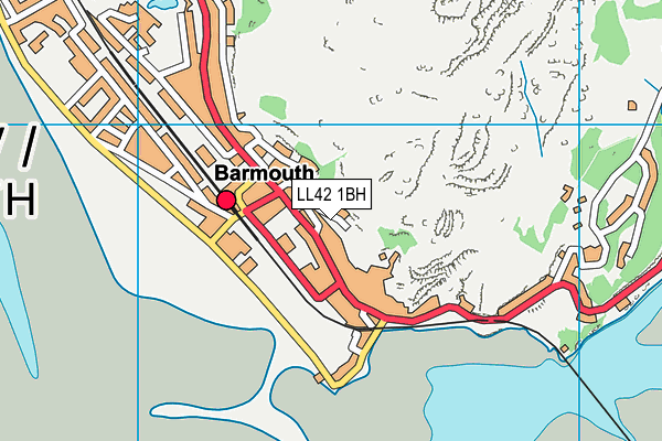 LL42 1BH map - OS VectorMap District (Ordnance Survey)
