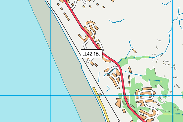 LL42 1BJ map - OS VectorMap District (Ordnance Survey)