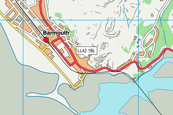 LL42 1BL map - OS VectorMap District (Ordnance Survey)