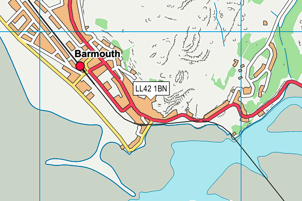 LL42 1BN map - OS VectorMap District (Ordnance Survey)