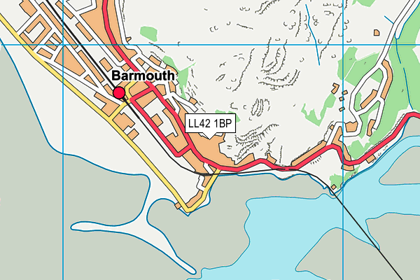 LL42 1BP map - OS VectorMap District (Ordnance Survey)