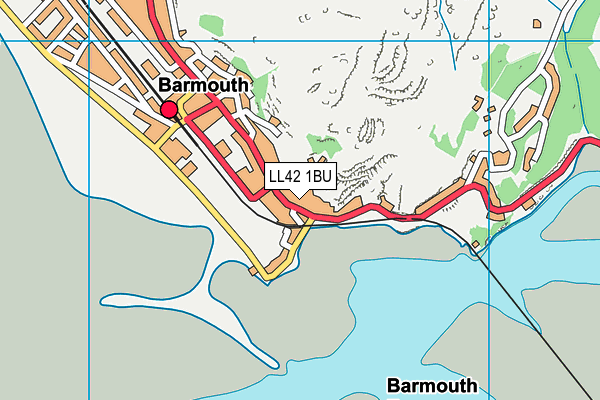 LL42 1BU map - OS VectorMap District (Ordnance Survey)