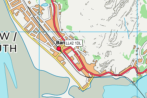 LL42 1DL map - OS VectorMap District (Ordnance Survey)