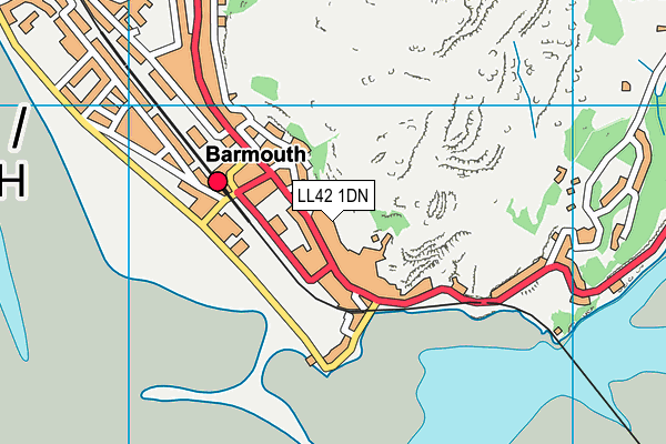 LL42 1DN map - OS VectorMap District (Ordnance Survey)