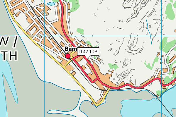 LL42 1DP map - OS VectorMap District (Ordnance Survey)
