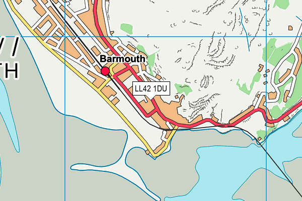 LL42 1DU map - OS VectorMap District (Ordnance Survey)