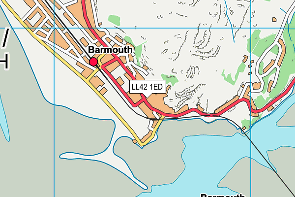 LL42 1ED map - OS VectorMap District (Ordnance Survey)