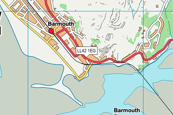 LL42 1EG map - OS VectorMap District (Ordnance Survey)