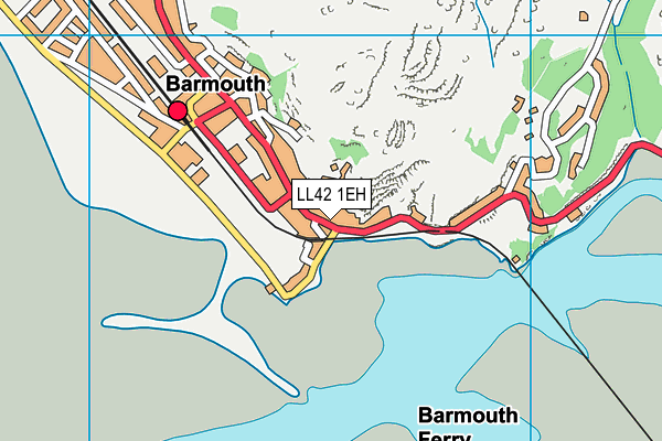 LL42 1EH map - OS VectorMap District (Ordnance Survey)