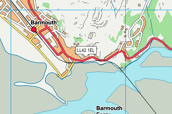 LL42 1EL map - OS VectorMap District (Ordnance Survey)
