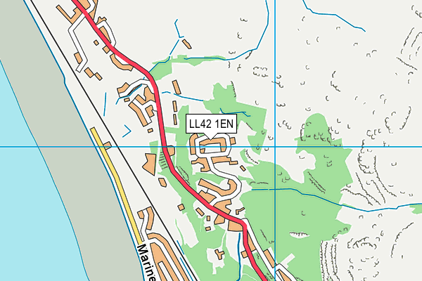 LL42 1EN map - OS VectorMap District (Ordnance Survey)