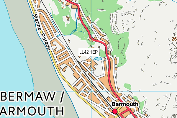 LL42 1EP map - OS VectorMap District (Ordnance Survey)