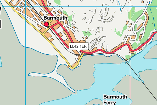 LL42 1ER map - OS VectorMap District (Ordnance Survey)