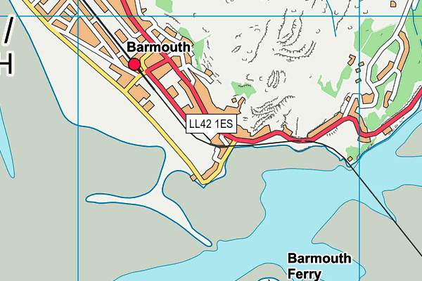 LL42 1ES map - OS VectorMap District (Ordnance Survey)
