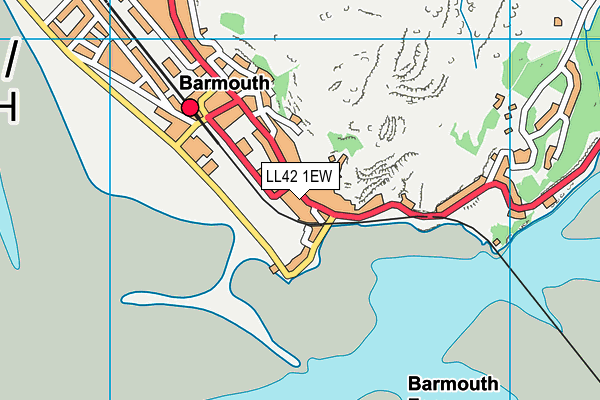 LL42 1EW map - OS VectorMap District (Ordnance Survey)
