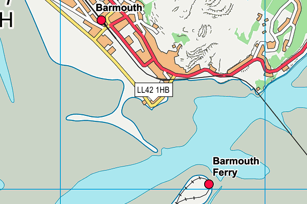LL42 1HB map - OS VectorMap District (Ordnance Survey)