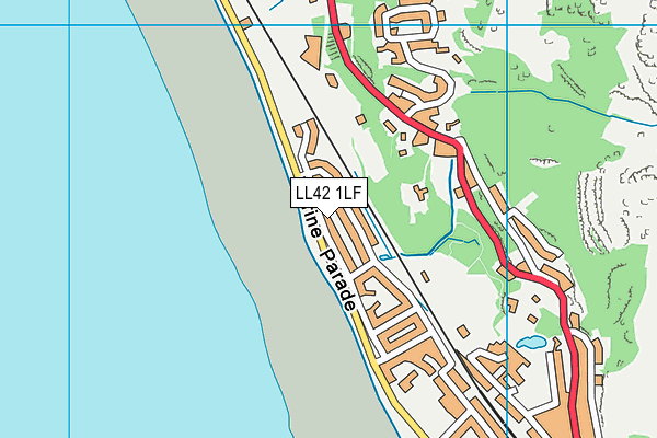 LL42 1LF map - OS VectorMap District (Ordnance Survey)