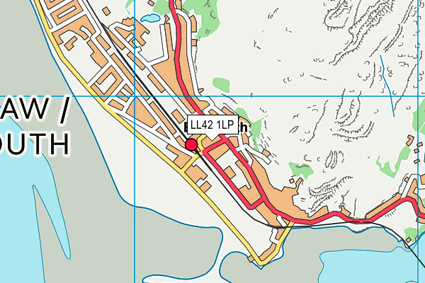 LL42 1LP map - OS VectorMap District (Ordnance Survey)
