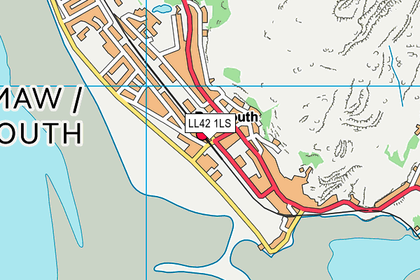 LL42 1LS map - OS VectorMap District (Ordnance Survey)