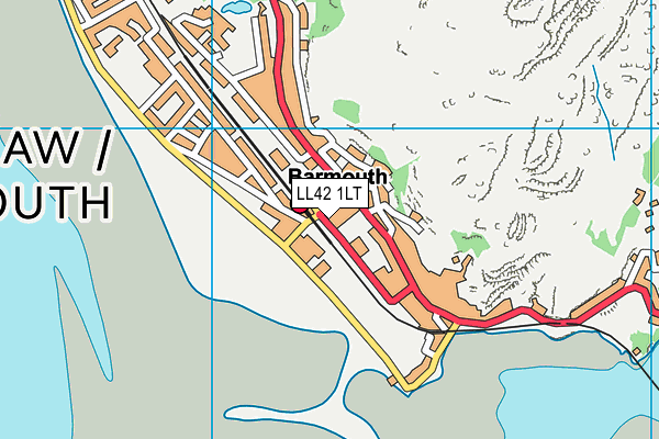 LL42 1LT map - OS VectorMap District (Ordnance Survey)
