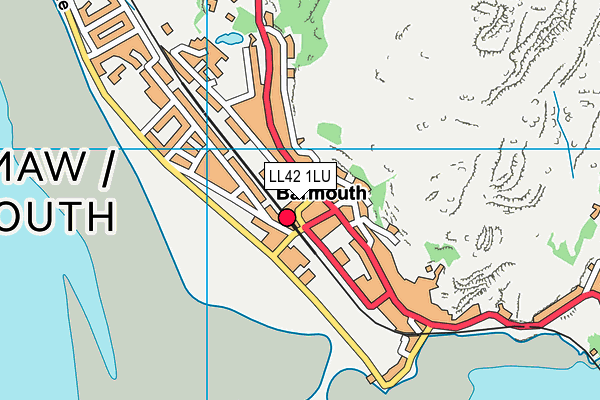 LL42 1LU map - OS VectorMap District (Ordnance Survey)