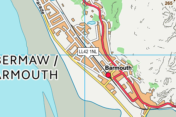 LL42 1NL map - OS VectorMap District (Ordnance Survey)