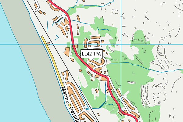 LL42 1PA map - OS VectorMap District (Ordnance Survey)