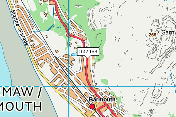 LL42 1RB map - OS VectorMap District (Ordnance Survey)
