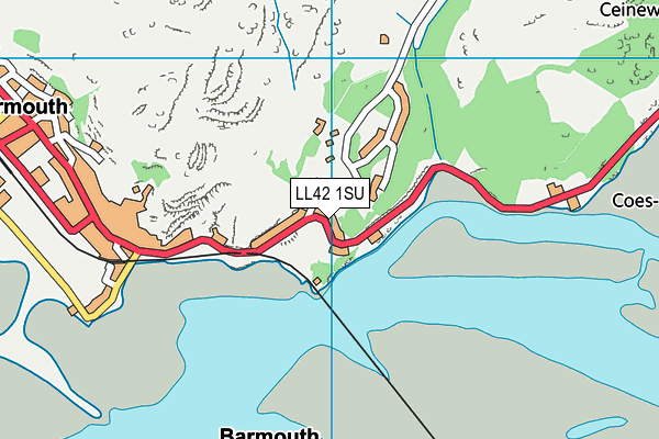 LL42 1SU map - OS VectorMap District (Ordnance Survey)