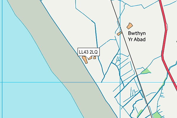 LL43 2LQ map - OS VectorMap District (Ordnance Survey)