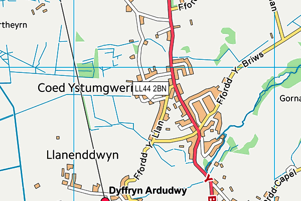 LL44 2BN map - OS VectorMap District (Ordnance Survey)