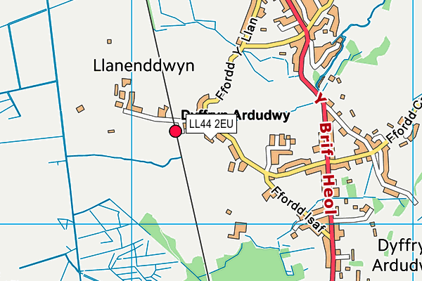 LL44 2EU map - OS VectorMap District (Ordnance Survey)