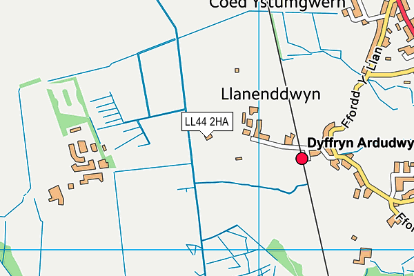 LL44 2HA map - OS VectorMap District (Ordnance Survey)