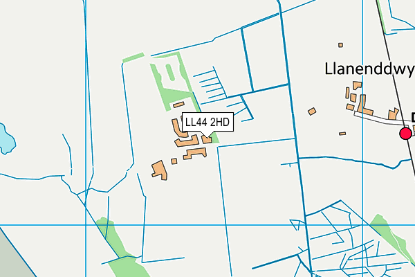 LL44 2HD map - OS VectorMap District (Ordnance Survey)