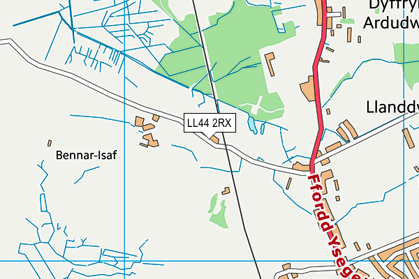 LL44 2RX map - OS VectorMap District (Ordnance Survey)
