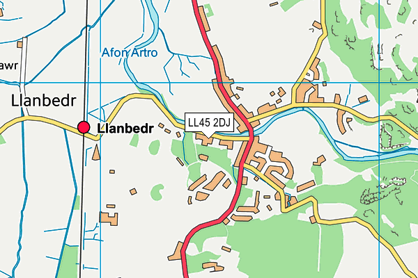 LL45 2DJ map - OS VectorMap District (Ordnance Survey)