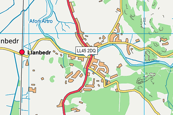 LL45 2DQ map - OS VectorMap District (Ordnance Survey)