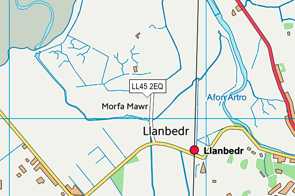 LL45 2EQ map - OS VectorMap District (Ordnance Survey)