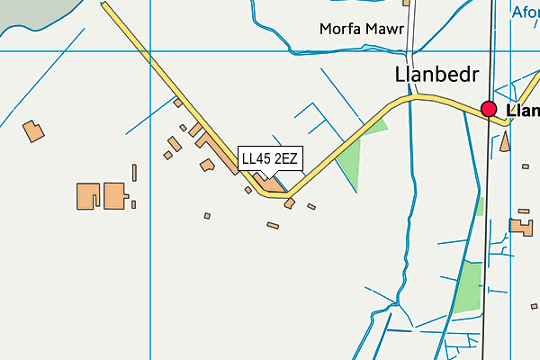LL45 2EZ map - OS VectorMap District (Ordnance Survey)