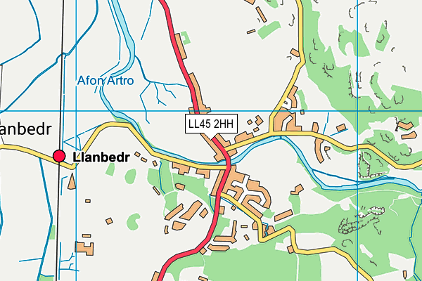 LL45 2HH map - OS VectorMap District (Ordnance Survey)