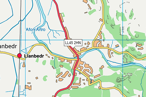 LL45 2HN map - OS VectorMap District (Ordnance Survey)