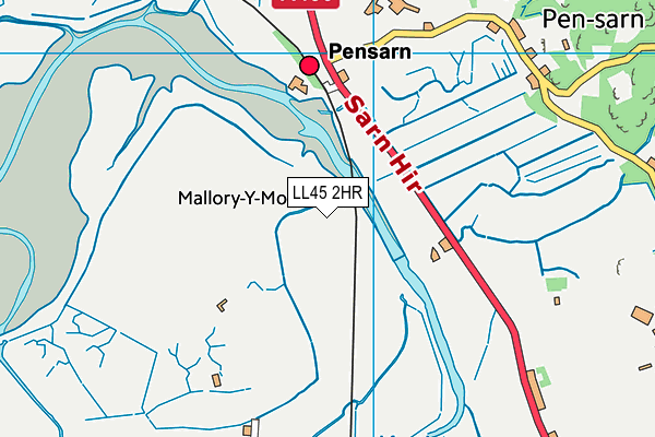 LL45 2HR map - OS VectorMap District (Ordnance Survey)