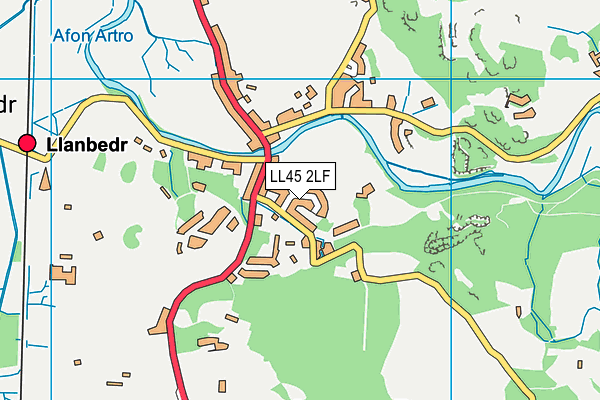 LL45 2LF map - OS VectorMap District (Ordnance Survey)