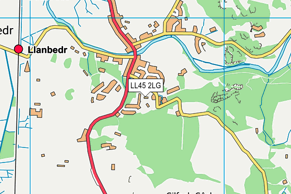 LL45 2LG map - OS VectorMap District (Ordnance Survey)