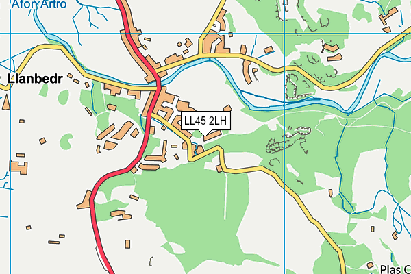 LL45 2LH map - OS VectorMap District (Ordnance Survey)