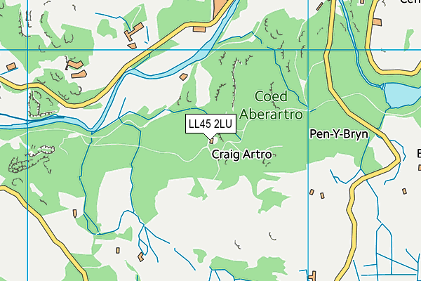 LL45 2LU map - OS VectorMap District (Ordnance Survey)
