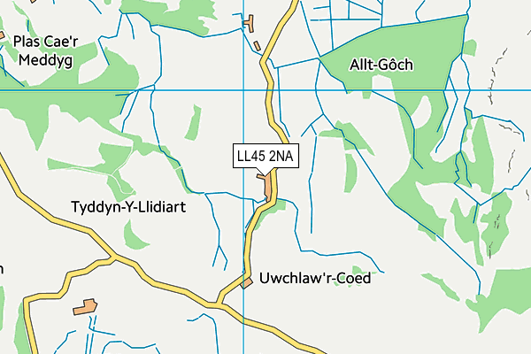 LL45 2NA map - OS VectorMap District (Ordnance Survey)