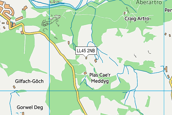 LL45 2NB map - OS VectorMap District (Ordnance Survey)